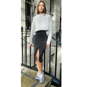 BABATON TALEA high rise charcoal pencil skirt